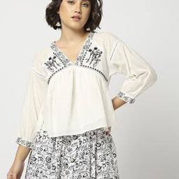 yousta Women Embroidered Relaxed Fit Peplum Top-picture-32
