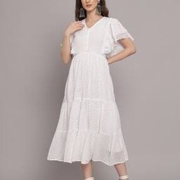 Chevron Woven Fit & Flare Dress-image-23