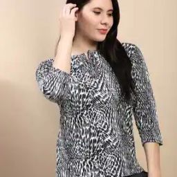 Women Camouflage Printed Cotton Knitted Top-picture-14