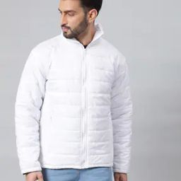 Men High Neck Navy Blue Puffer Jacket-picture-44