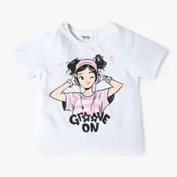 Girls Graphic Print Regular Fit Crew-Neck T-Shirt-image-26