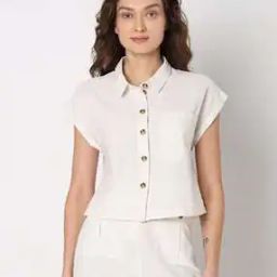 Women Regular Fit Crop Shirt-image-32