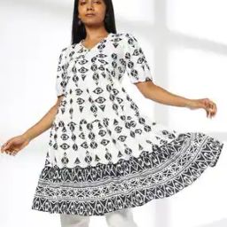 Women Geometric Print Tunic-5