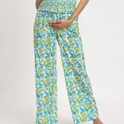 Tropical Print Pants with Elasticated Waist-image-38