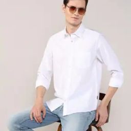 lee cooper Men Regular Fit Shirt with Patch Pocket-picture-3
