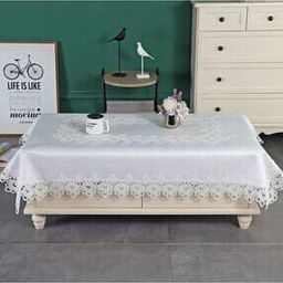 Embroidered 2-Seater Starch Cotton Table Cover-49