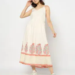 Women Printed Fit & Flare Strappy Dress-image-17