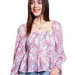 Women Floral Print Blouse Top-image-24