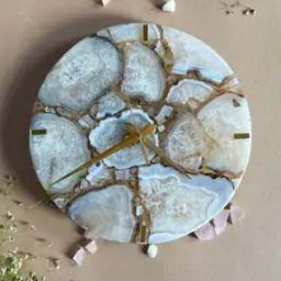 Handmade Agate Round Wall Clock-26