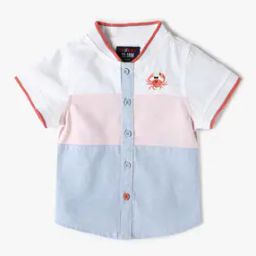 Boys Colourblock Regular Fit Cotton Shirt-image-16
