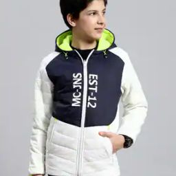 Boys Colourblock Regular Fit Hooded Jacket-47