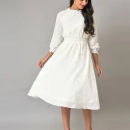 Chevron Print A-Line Dress-image-19