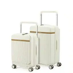 Men Set of 2 Striped Luggage Set with TSA Lock-23
