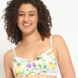 Women Printed Padded Full Cup Wirefree T-shirt Bra-15