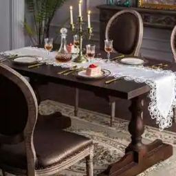 Dining Table Runner with Lace Border 70" x 15"-image-45