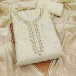 Women Embroidered Unstitched Dress Material-image-1