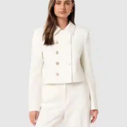 Women Tailored Fit Jacket with Spread Collar-image-36