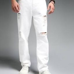 high star Men Distressed Cotton Straight Fit Jeans-picture-13
