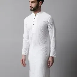 Men Embroidered Regular Fit Long Kurta-image-24