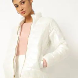Zip-Front High-Neck Puffer Jacket-image-4