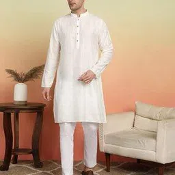swagg india Men Embroidered Regular Fit Long Kurta-picture-5