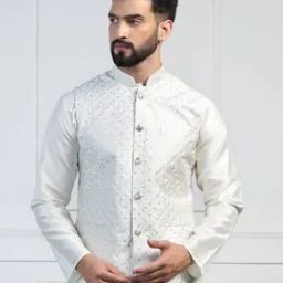 Men Embellished Regular Fit Nehru Jacket-picture-38