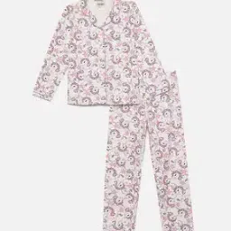 Graphic Printed Nightwear Set-image-15