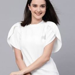 Round-Neck Top with Petal-Sleeves-22