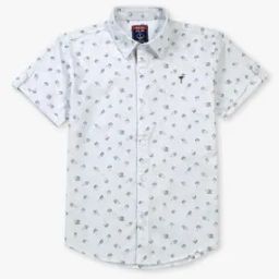 Printed Shirt with Spread Collar-image-54