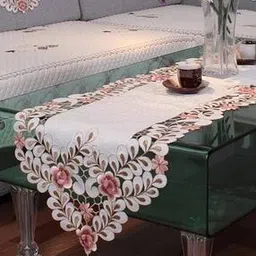 Embroidered Satin Table Runner-image-77