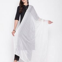 Embroidered Chiffon Dupatta with Sequin Embellishment-14