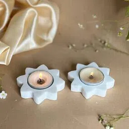 Set of 2 Marable Tea Light Candle Holders-image-0