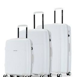Set of 3 Striped Trolley Bags with Number Lock-5