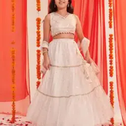 Girl Embellished 3-Piece Lehenga Set-image-50