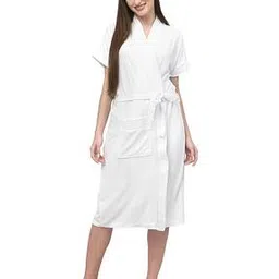 Textured Bathrobe with Tie-Up-image-97