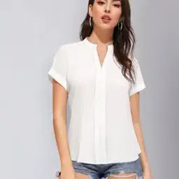 Top with Band Collar-image-25