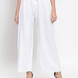 clora creation Embroidered Palazzos with Drawstring-picture-31