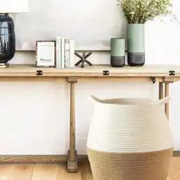 Colourblock Laundry Storage Basket-47