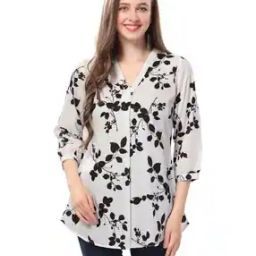 Women Leaf Print Relaxed Fit Tunic-17