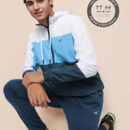 Colourblock Zip-Front Hoodie-image-16