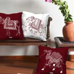 Printed Square Cushion Cover 12" X 12"-30