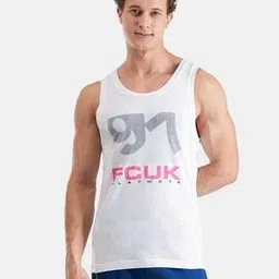 Typographic Print Round-Neck Vest-image-86