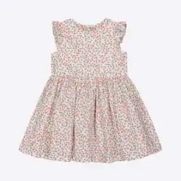 Micro Print Fit & Flare Dress-image-31