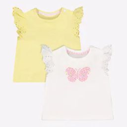 Pack of 2 T-shirts with Butterfly Sleeves-33