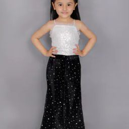 Polka-Dot Pants with Sequins Top Set-image-0