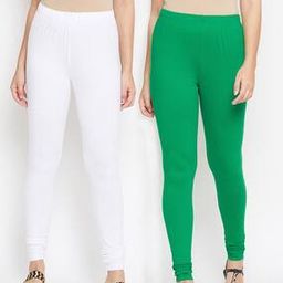 Pack of 2 Elasticated Full-Length Leggings-image-93