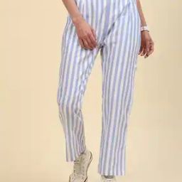 Striped Track Pants with Button Accent-image-29