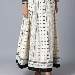 Women Floral Print Flared Skirt-picture-11