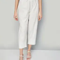 Women Straight Fit Trousers with Insert Pockets-image-72