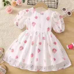 Floral Print Fit & Flare Dress-image-57